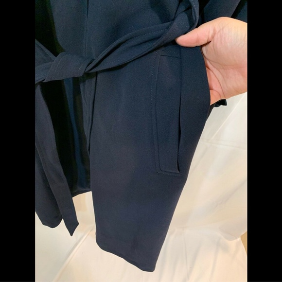 NEW Rachel Rachel Roy Luxe Crepe Trench Coat in Navy [PLUS SZ 2X‎ ] - Picture 5 of 8